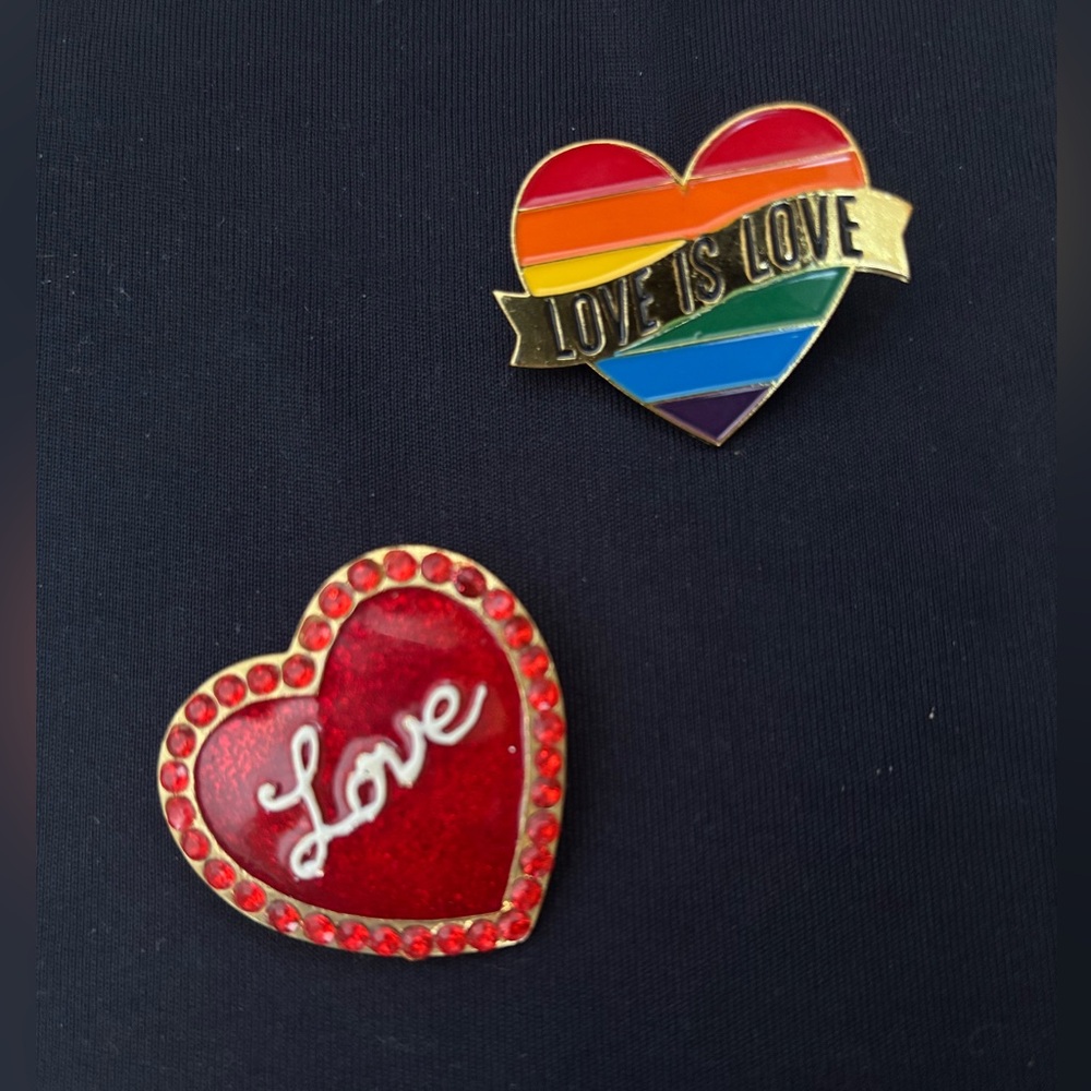 Heart Shaped Love Pins